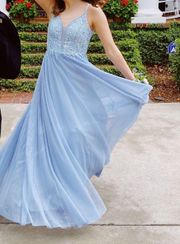 Dusty Blue Prom Dress