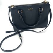 Kate Spade ♠️  ♠️ Black Pebbled Leather Crossbody Bag Purse