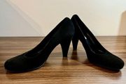 Barneys New York Women’s Black Suede Chunky Block Heels Pumps Shoes Size 7.5