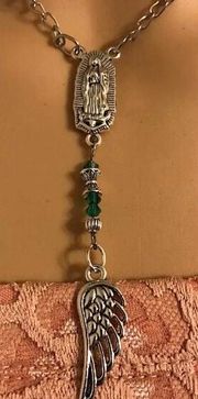 Handmade Rosary Pendant Necklace
