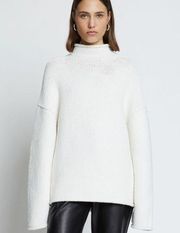 Proenza Schouler white Cotton Mock neck Sweater sz Small