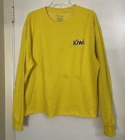 HARRY STYLES yellow Kiwi crew neck long sleeve sweatshirt sweater size XL