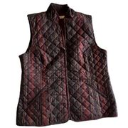 Orvis plaid zippered vest