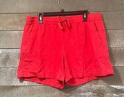 Nautica linen blend drawstring shorts size Large