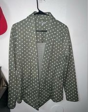 Lemon Tart Polka Dot Open Blazer Size Large