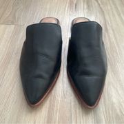 Madewell The Gemma Mule in Leather Black Size 7 1/2