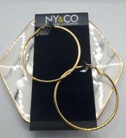 NWT New York & Company Gold Hoop Earrings