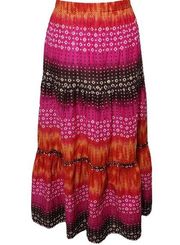 Covington Multicolored southwestern batik prairie skirt size large