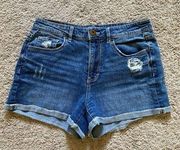 Bethany Mota women’s size 6 denim high rise shorty shorts