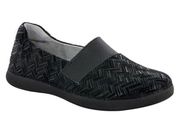 Alegria Gleeterlockin Slip On Shoes Chevron Slip Resistant Black EU 38 US 7.5