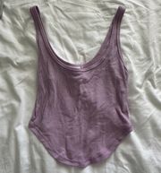 Purple Ribbed Tank