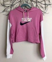 Nike 🦄Rare🔥 Pink Crop Hoodie- Med🔥 NWOT