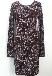 cotton blend long sleeve dress Size M