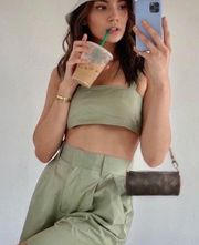 NWT  sage green trouser shorts