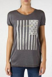 NEW Live In The Movement American Flag Graphic Tee