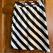 EAST 5th size 8 black & white striped skirt 27” long, 14” across waist, classic!