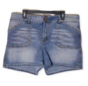 Zana Di Flat Front High Rise Denim Shorts 18