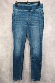 Old Navy  Rockstar Blue Jeans Denim Pants Super Skinny Mid Rise Jeggings Size 6