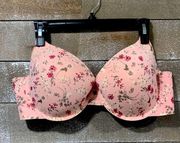 Lucky Brand pink floral wires bra with adjustable straps size 42D