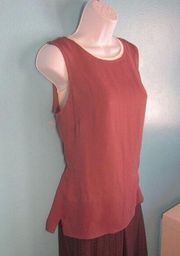 Saks Fifth Ave Folio Brand Mauve Silk Tank Size 8 - unworn