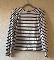 Boden striped puff sleeve long sleeve blouse size 10