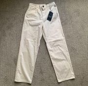 NWT Stradivarius cream relaxed chino size4