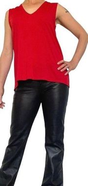 Tyler Red Drape Back Sleeveless Top Blouse