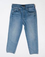 Veronica Beard Blake Cotton Denim Stretch Straight Leg Nova Wash Jeans 27/4