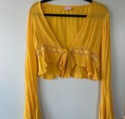 Yellow Crop Top Size Medium