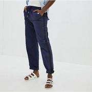 NWT Maeve Anthropologie Tenley Twill Track Pant Joggers Navy Size Small