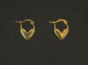 18K Gold Plated Love Heart Hoop Earrings for Women