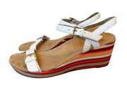 Vionic Enisa White Backstrap Orthotic Wedge Sandal