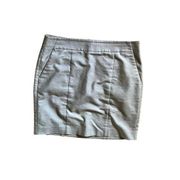 Ann Taylor womens tan chino mini pencil mini  straight skirt 6 casual preppy