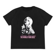 Women’s Black Happier Than Ever Concert Tour Merch T-shirt Large