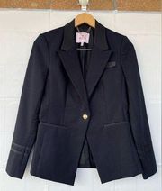 Juice Couture Notched Lapel Single-Breasted Blazer size 2