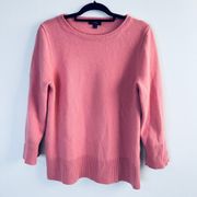 J. Crew Wool and recycled cashmere oversized crewneck sweater in pale blush