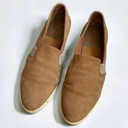Frye Tan Leather Lisa Slip On Shoes Almond Toe Size 9.5