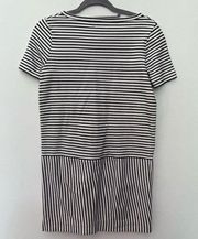 Madewell Dockside Black & White Striped Mini Dress Womens Size Small Stretch