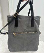 J Crew  grey leather crossbody bag