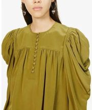 Ulla Johnson Lela silk blouse -olive-