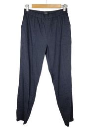 Theory Northsound Linen Blend Jogger Black 8