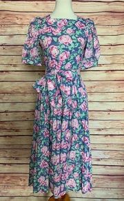 Vintage Laura Ashley Floral Cottagecore Tea Dress, 8