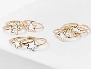 Stackable Star Cutout Ring Set