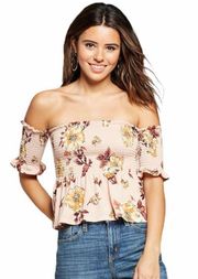 Xhilaration Xhileration Offshoulder-ribbed Crop Top