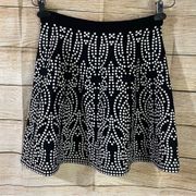 Romeo + Juliet knit A-line polka dot chunky slip on skirt women’s Size Medium