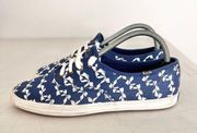 Taylor Swift Keds Women’s Bow Print Blue Canvas Lace Up Sneakers Size 8.5