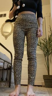 Leopard Print Work Pants