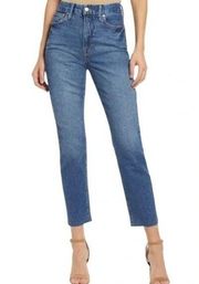 NWT Good American Good Classic Slim Ankle Crop High Rise Jeans 6/28 Blue #1699