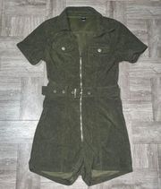 Green Corduroy Romper Size Small