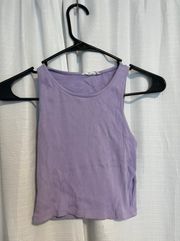 Purple Cropped Athletic Top